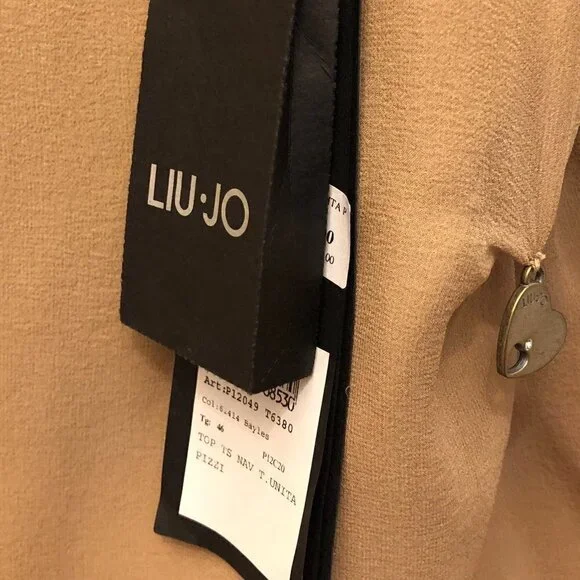 Liu Jo Camel Lace Camisole Blouse Size S NTW CLOSET CLEAR-OUT! - Picture 11 of 13